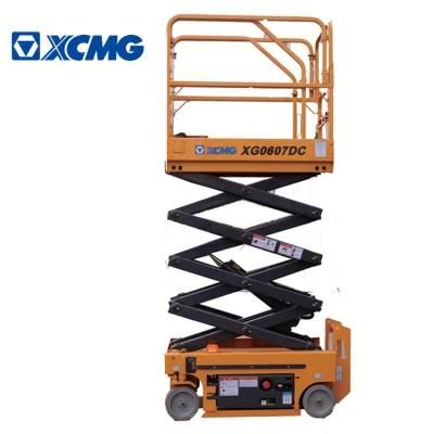 XCMG Brand Small Electric Ladder Lifting Platform Xg0607DC 6m Mobile Aluminum Scissor Lift Working Platform Price