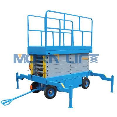 Movable Hydraulic Electric Mini Scissor Lift Work Platform Height to 6m