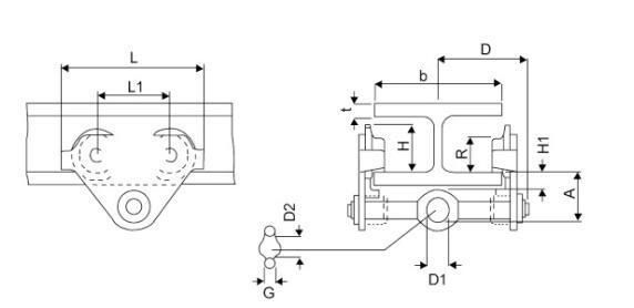 Lifting Products Manual Plain Trolley Load Capacity 500kg