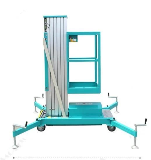 6m~14m Single Mast Aluminum Alloy Aerial Work Platform Lift for Sale