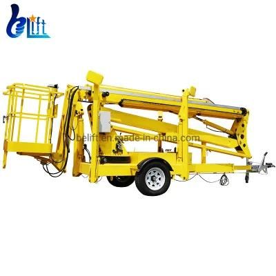 16m Hydraulic Trailer Mounted Boom Lift Electric Spider Man Lift