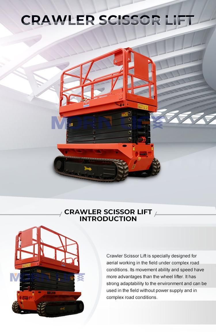 4m 6m 8m 10m 12m Electric Hydraulic Tracked Self Propelled Mobile Aerial Work/Working Lift/Lifting Platform