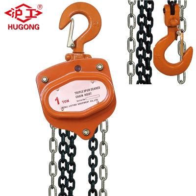 Portable 1 Ton 2 Ton 3 Ton 5 Ton Hand Operated Small Crane Chain Hoist, Chain Block