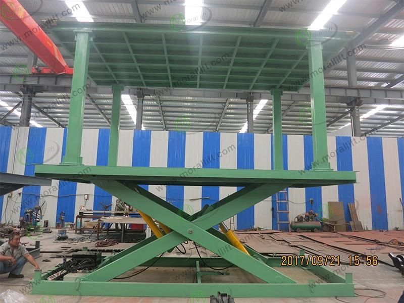 Hydraulic Basement Car Lift with Roof