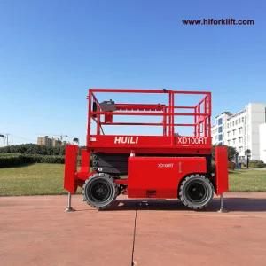 Self-Propelled Diesel Scissor Lift Xd100rt Max Lifting Height 10 Meters for Sale