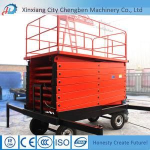 Electric Box &amp; Button Hydraulic Scissor Man Lift Exporting to UK