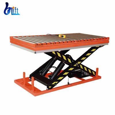 Customized Wood Working 1ton Electric Hydraulic Roller Scissor Lift Table