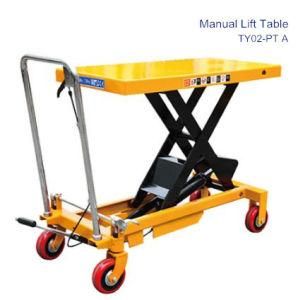 Hydraulic Mobile Manual Scissors Lifting Platform / Lift Table / Truck