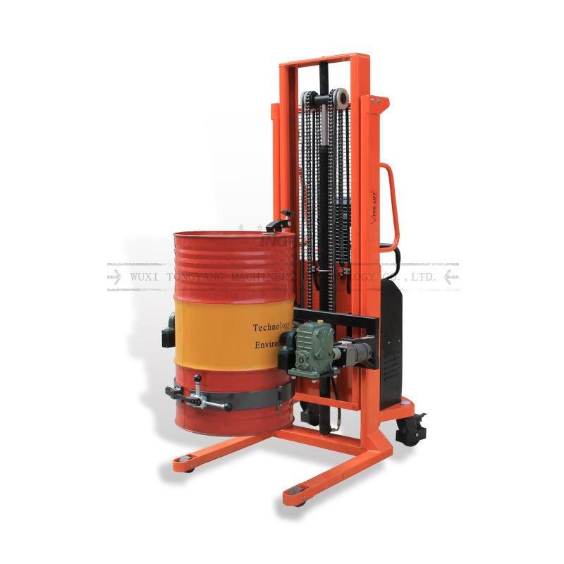 4500 Kg Battery Operated Oil Drum Carrier Lifter Stacker Electric Hydraulic Plastic Drum Lifter Barrel Handling Equipment Yl450-1