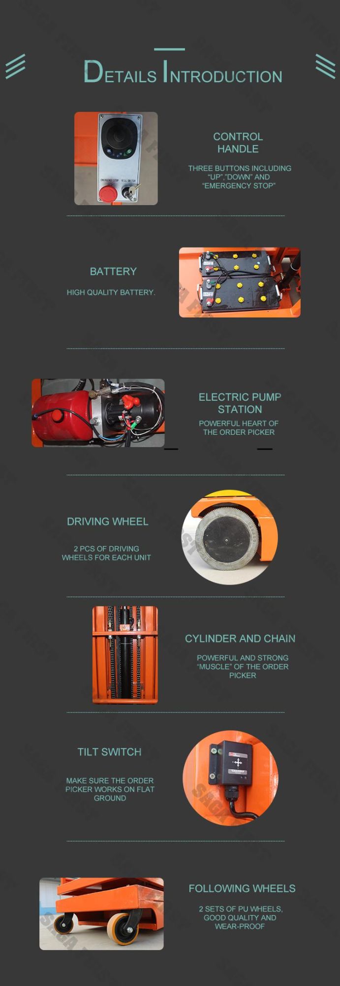 Machine Electric Order Picker From Rack