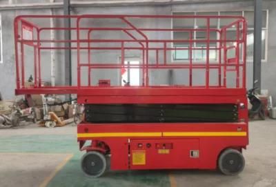 6-14m Lifting Height Battery Charger Electric Track Crawler Hydraulic Moving Aerial Work Scissor Lift Platform with Low Cost