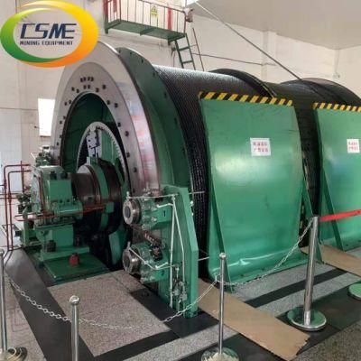 17 Tons Capacity 2000 Kw Motor Power Double Drum Mining Hoist for Sale