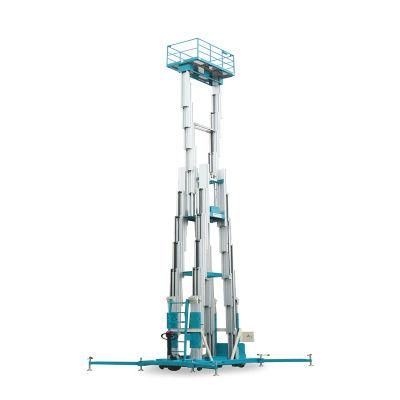 One Two Three Four Six Mast Aluminum Vertical Telescopic Man Lift