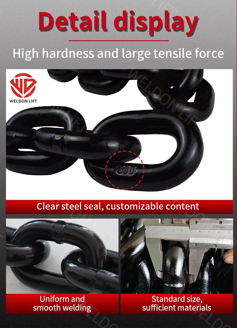 High Strength Galvanized Link Chain G80 Lashing Lifting Chain