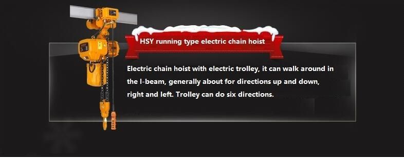 380V 3 Phase Electric Chain Hoist with Hand Trolley