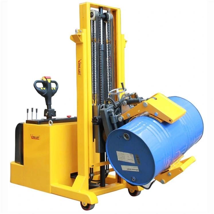 800kg Full Automatic Hydraulic Electric Oil Drum Lifter Ergonomic Power Lift and Drive Drum Stacker