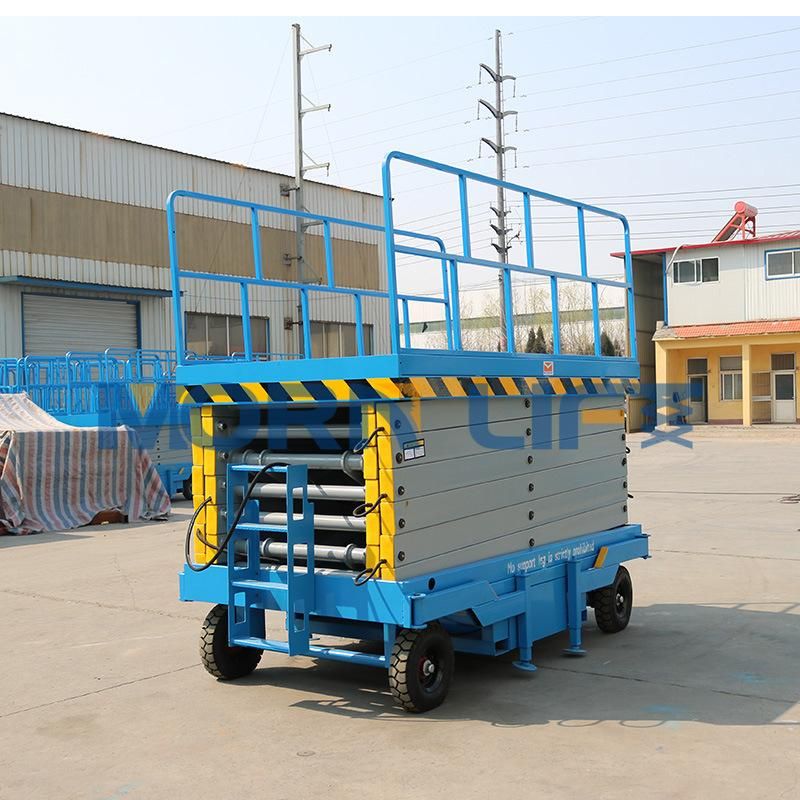 6-18m Electric Mobile Scissor Lift with Four Tires