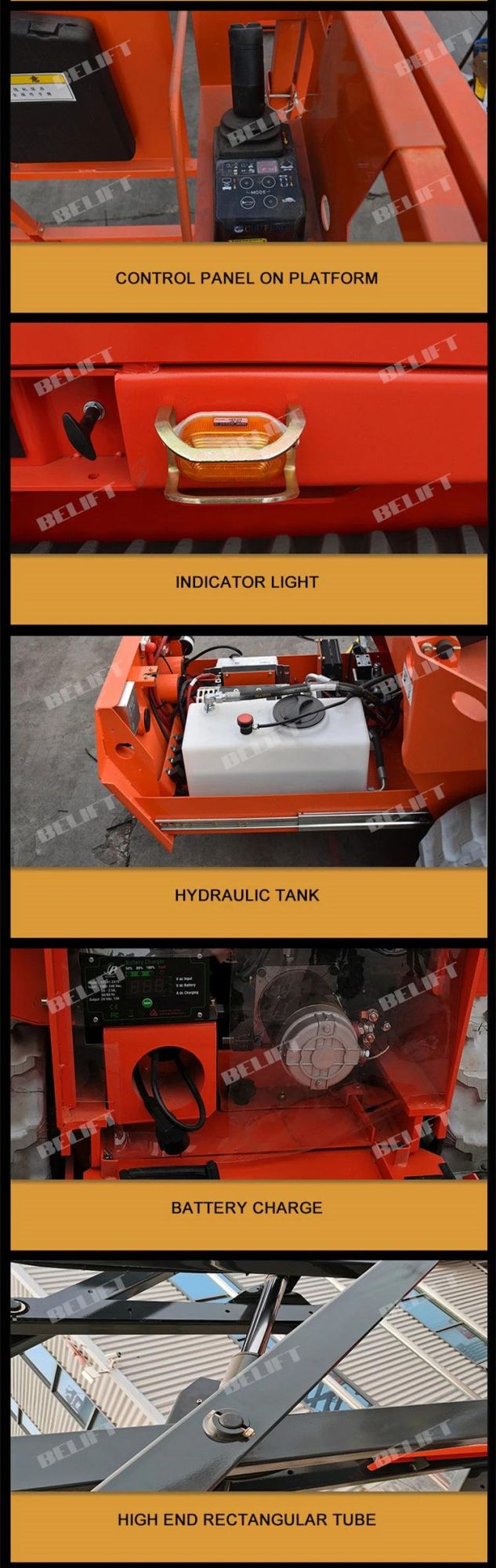 Small Hydraulic Aerial Manlift Electric Crawler Tracked Scissor Lift