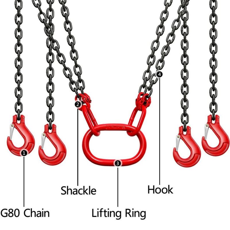 Welded G80 Two Legs Chain Sling for Lifty Device