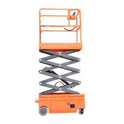 Semi Electric Battery Charger DC Motor Type Self-Propelled Scissor Lift Aerial Work Platform