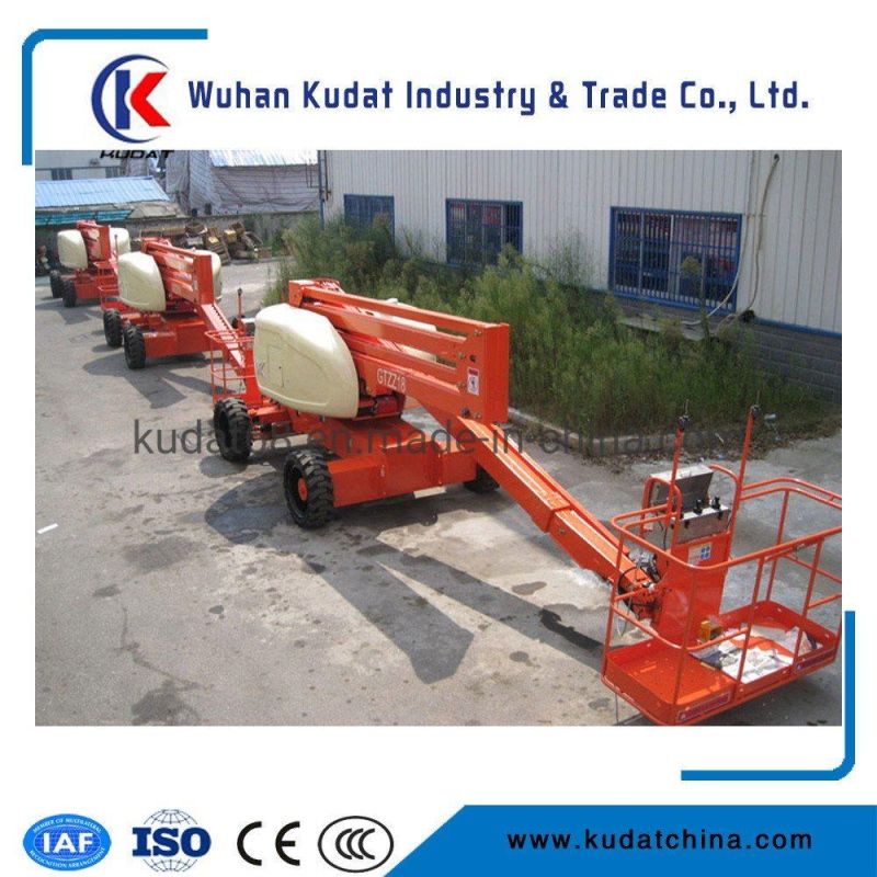 16m Mobile Hydraulic Aerial Work Lifting Platform Boom Lift