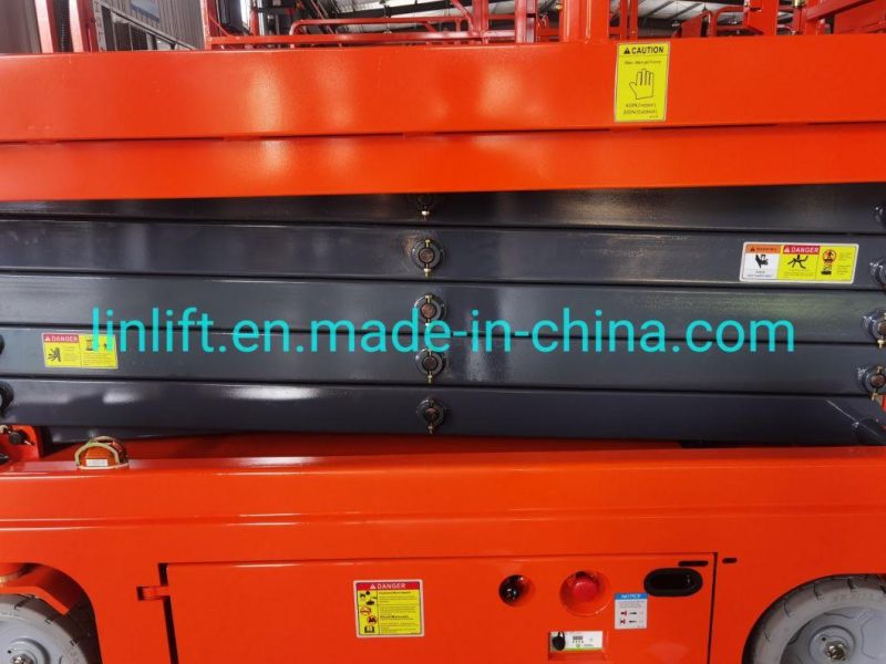 10m Electric Scissor Lift Battery Work Long Time CE Hot Sale