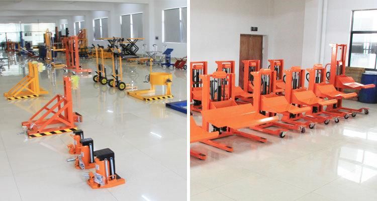 Load Capacity 200kg Flat Plate Type Semi Electric Stacker with Lifting 1200mm Height