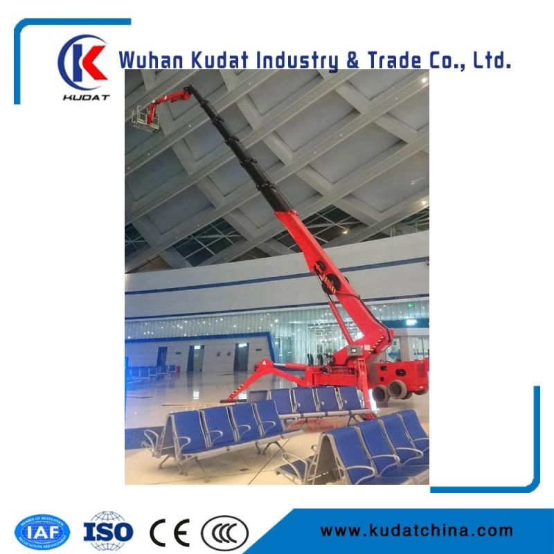 Dual Powered Spider Boom Lift with Four Wheel