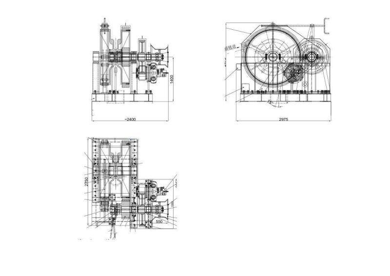 Industrial Pulling Application 20 Ton Hydraulic Winch with 500m Wire Rope