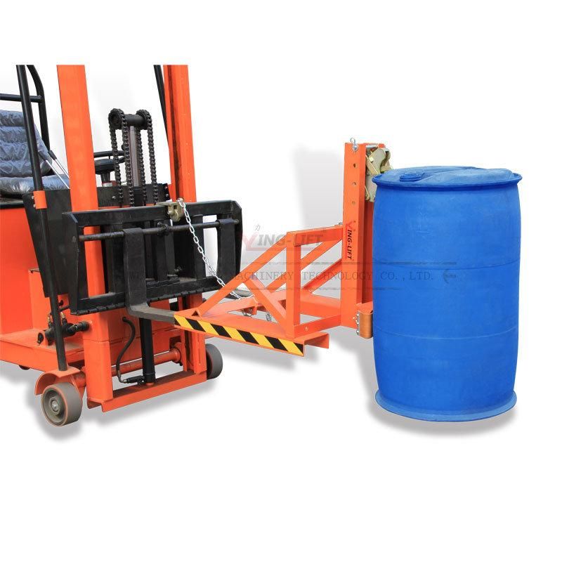 Dg2000c Mechanical Clamping Single Eagle Grip Forklift Drum Grabber Loading Capacity 500kg X4