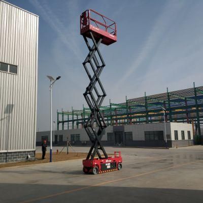Mobile Electric Aerial Work Platform One Man Lift Manual Scissor Lift Table for Sale