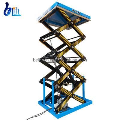 1m-4m 1ton Movable Hydraulic Electric Goods Scissor Lift Tables