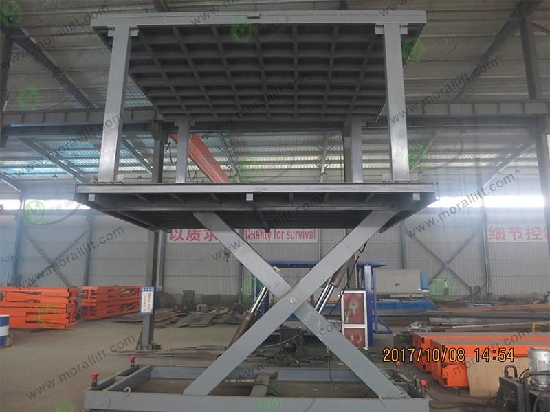 Hydraulic Basement Car Lift with Roof