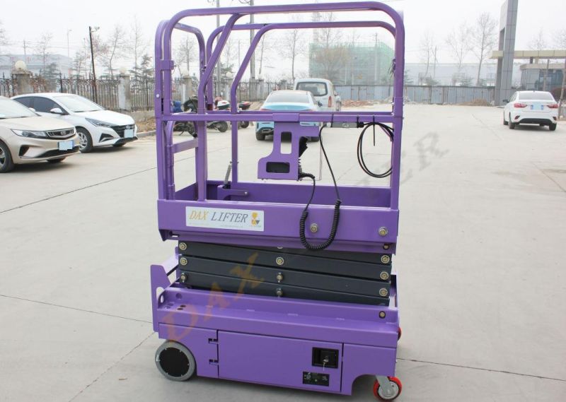 China Daxlifter Brand 3.9m 320kg Hydraulic Small Mobile Scissor Lift