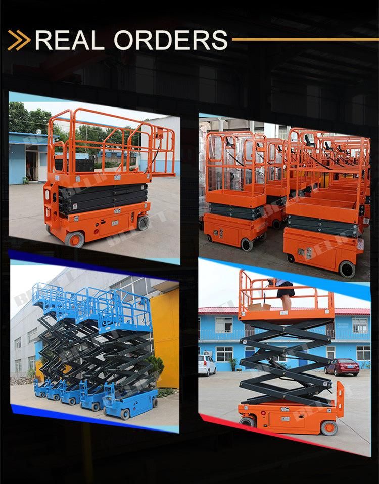 8m Self Propelled Battery Scissor Hydraulic Lift Price Stacker Platform