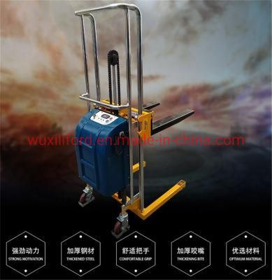 200kg Electric Fork Stacker with Adjustable Forks 850mm Lifting Height