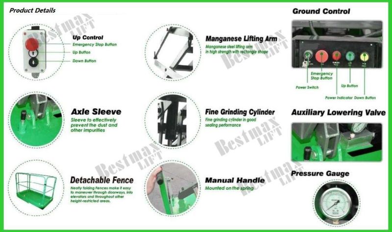 Mk900t 9m Platform Height 1000kg Load Capacity Mobile Elevator Lift