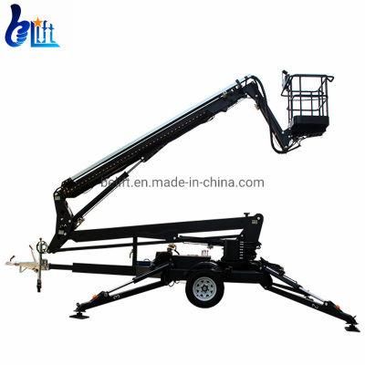 16m Hydraulic Diesel Trailer Mounted Spider Boom Lift for Sale