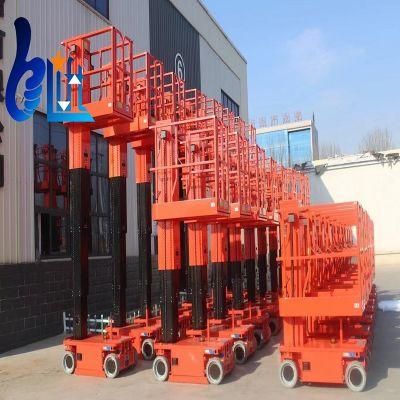 Hydraulic Platform Vertical Telescopic Mast Self Propelled Lifts with CE