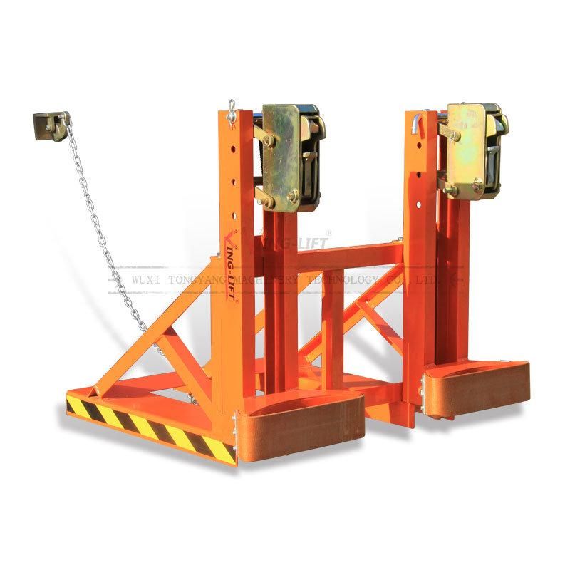 Dg1000A Fork Mounted Grip Grab Attachments Double Drums Single Eager-Grip Capacity 500kg X2