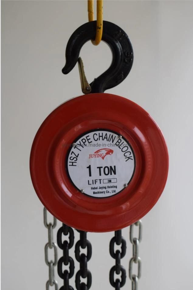 High Quality 1ton 2ton 3ton 5ton 10ton 3meters Hand Manual Chain Pulley Block with TUV Certificate