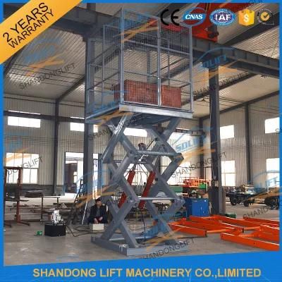 Indoor Outdoor Factory Hydraulic Cargo Lift Scissor Lift Table for Goods