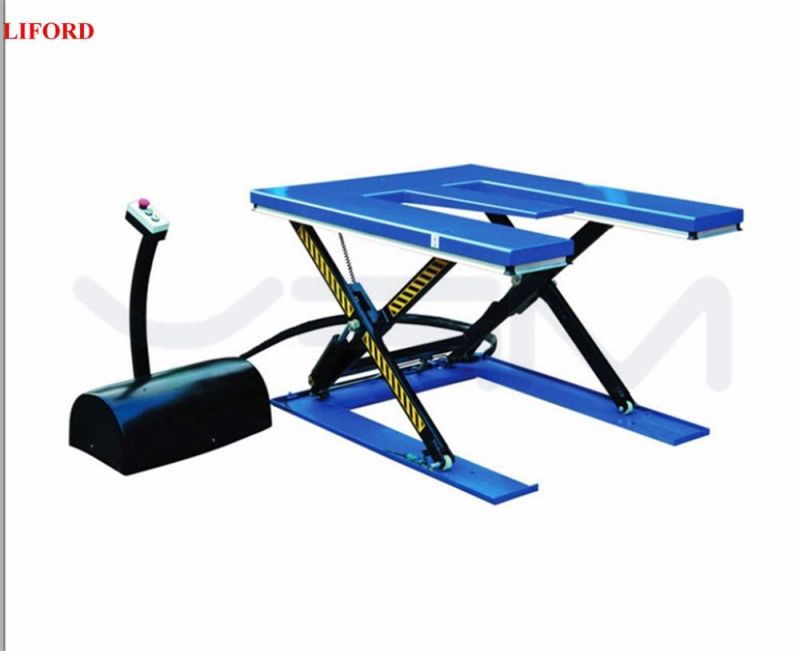 CE Certified Hydraulic E-Shape Electric Scissor Lift Table Fixed Lifting Platform