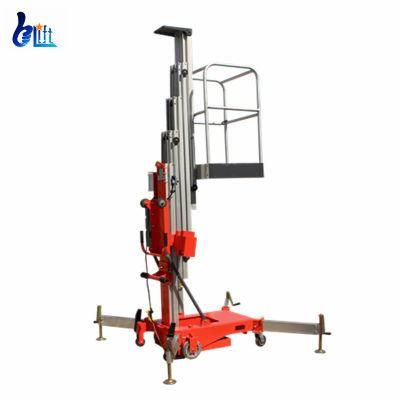 8m150kg One Man Ladder Lift Single Mast Aerial Work Platform