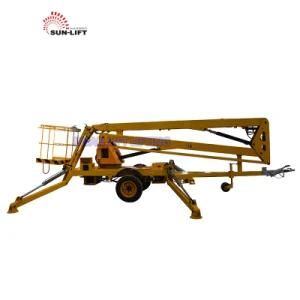 Towable Outdoor Articulated Boom Lift Trailer Mounted Cherry Picker for Sale