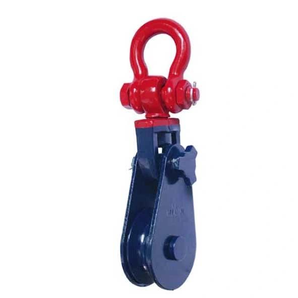 with Hook H418 Light Duty Type 8 Ton Wire Rope Single Sheave Snatch Pulley Block 10 Inches