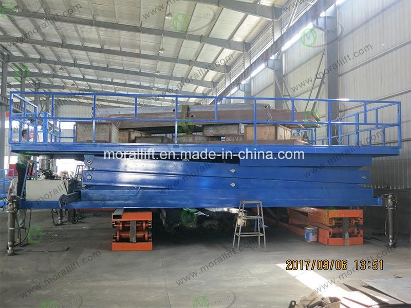 Heavy loading scissor type hydraulic scissor lift