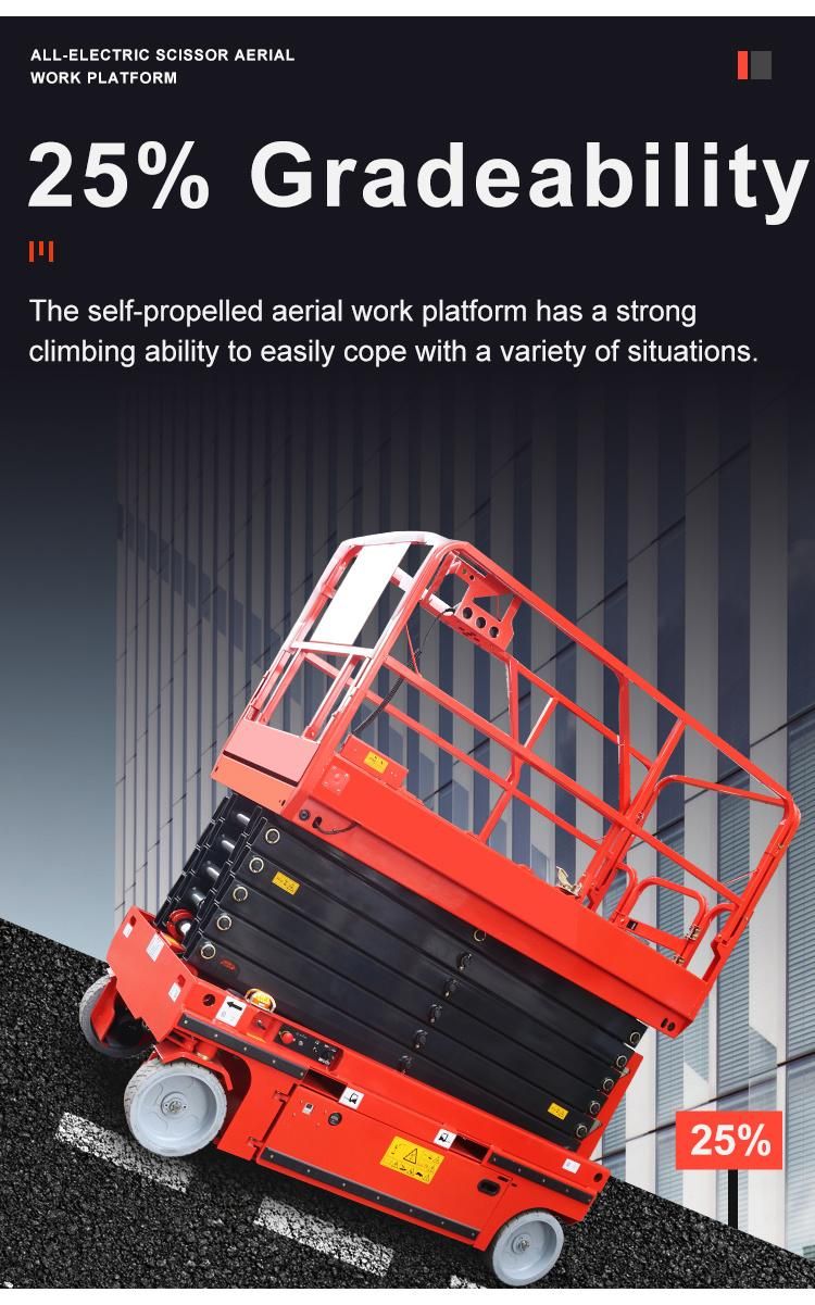 Full Hytraulic Drive Self Propelled Scissor Lift One Man Lift/Hydraulic Elevator Lift