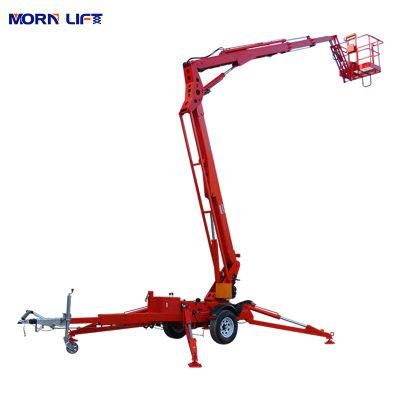 Customized CE Approved 8m Morn China Electric Tow Behind Aerial Working Boom Lift Price