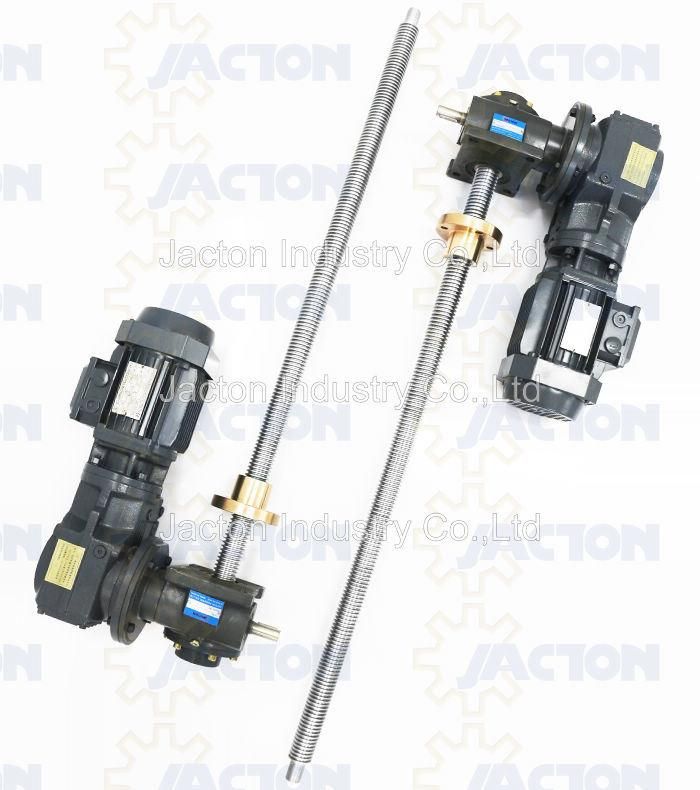 Best Gear Moter Jack Screw, Electric Screw Jack Can Also Be Called Motorized Screw Jack, It Includes a Worm Gear Screw Jack and an Electric Motor